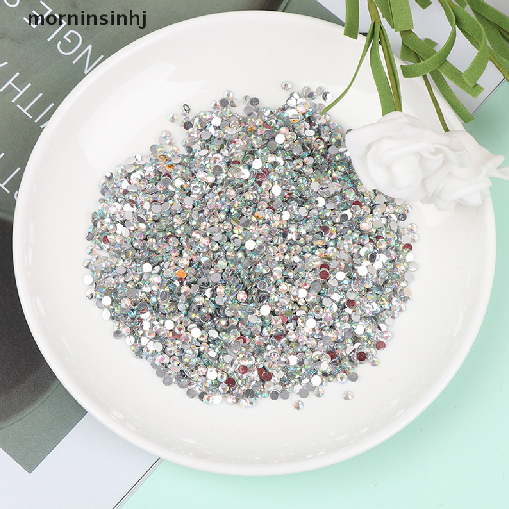 Mornin 10000pcs Berlian Imitasi Flatback Bahan Resin Ukuran 3mm