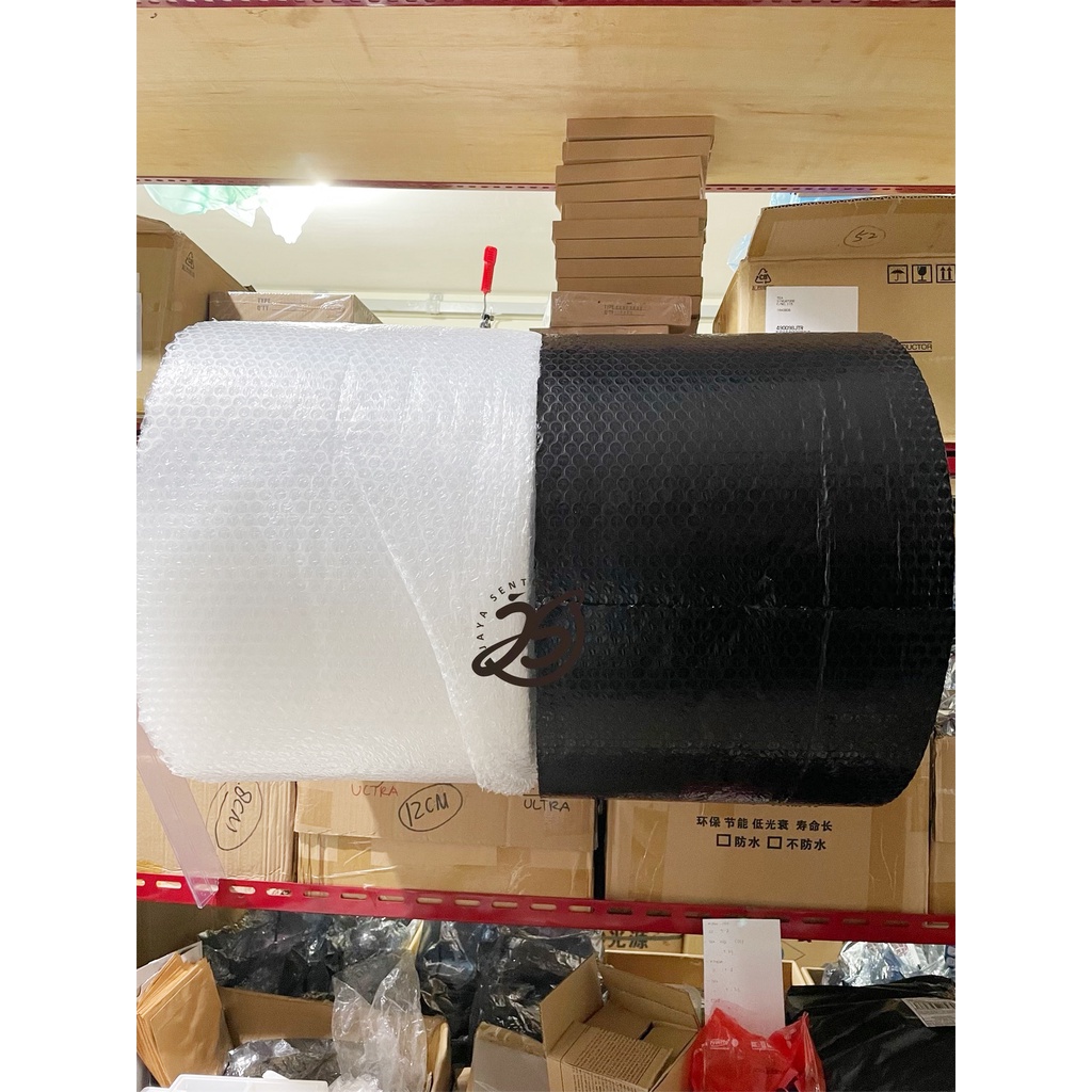 BUBBLE WRAP 31cm X 50m (1BH) BUBLE WRAP HITAM PUTIH 31cm X 5000cm