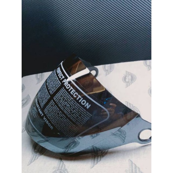 kaca helm nhk predator iridium silver