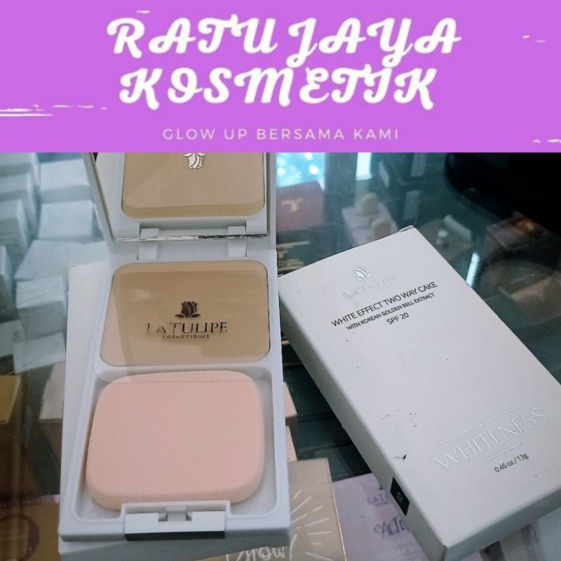 La Tulipe White Effect Two Cake Bedak Padat Pengantin Glowing Tahan Lama Anti Air Dan Tahan Lama 24 