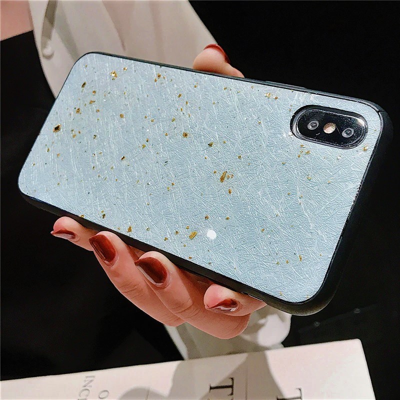 Case Samsung A20 A30 A30S A50 A50S A51 A71 Note 9 Glass Jelly Silk Style Cover Marble Softcase