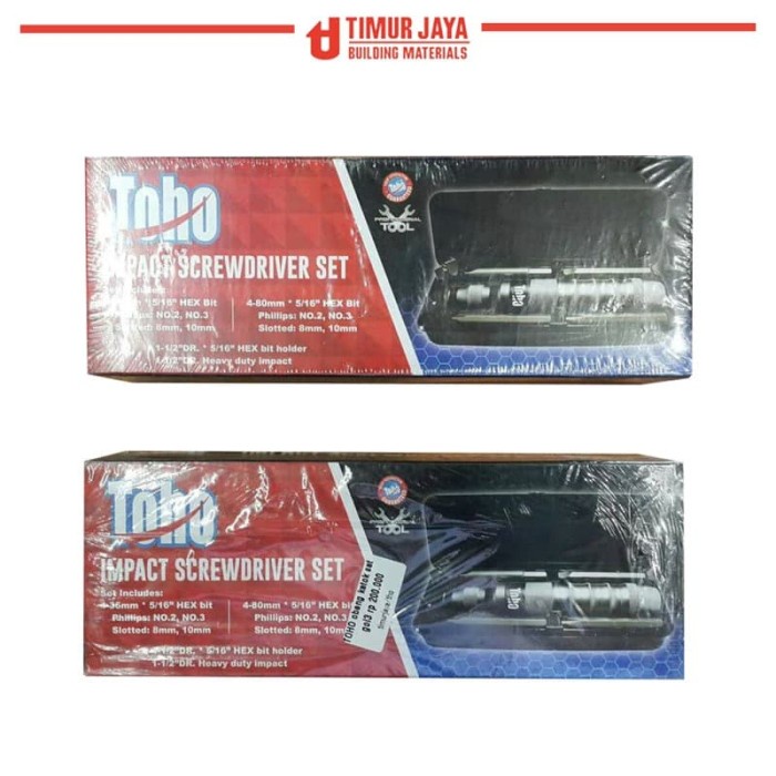 PROMO Obeng Ketok / Set Impact Screwdriver 10pcs TOHO