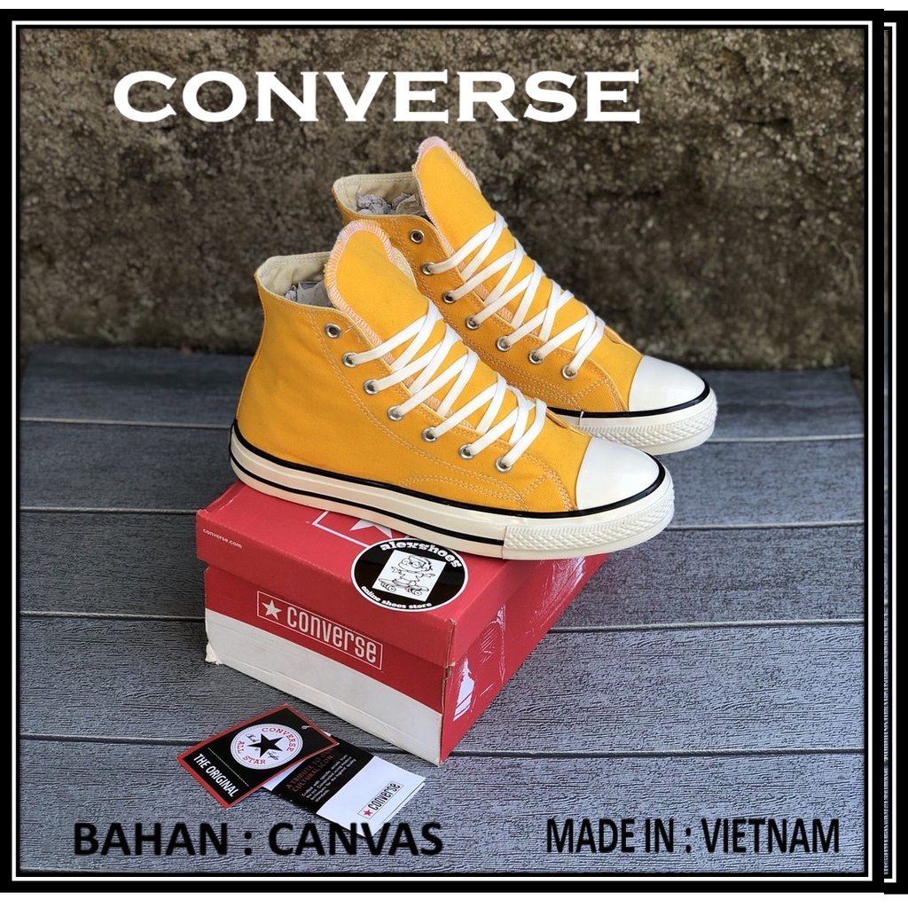 Sepatu Converse 70s High Sunflower Black Egret Premium Bnib Tag Vietnam