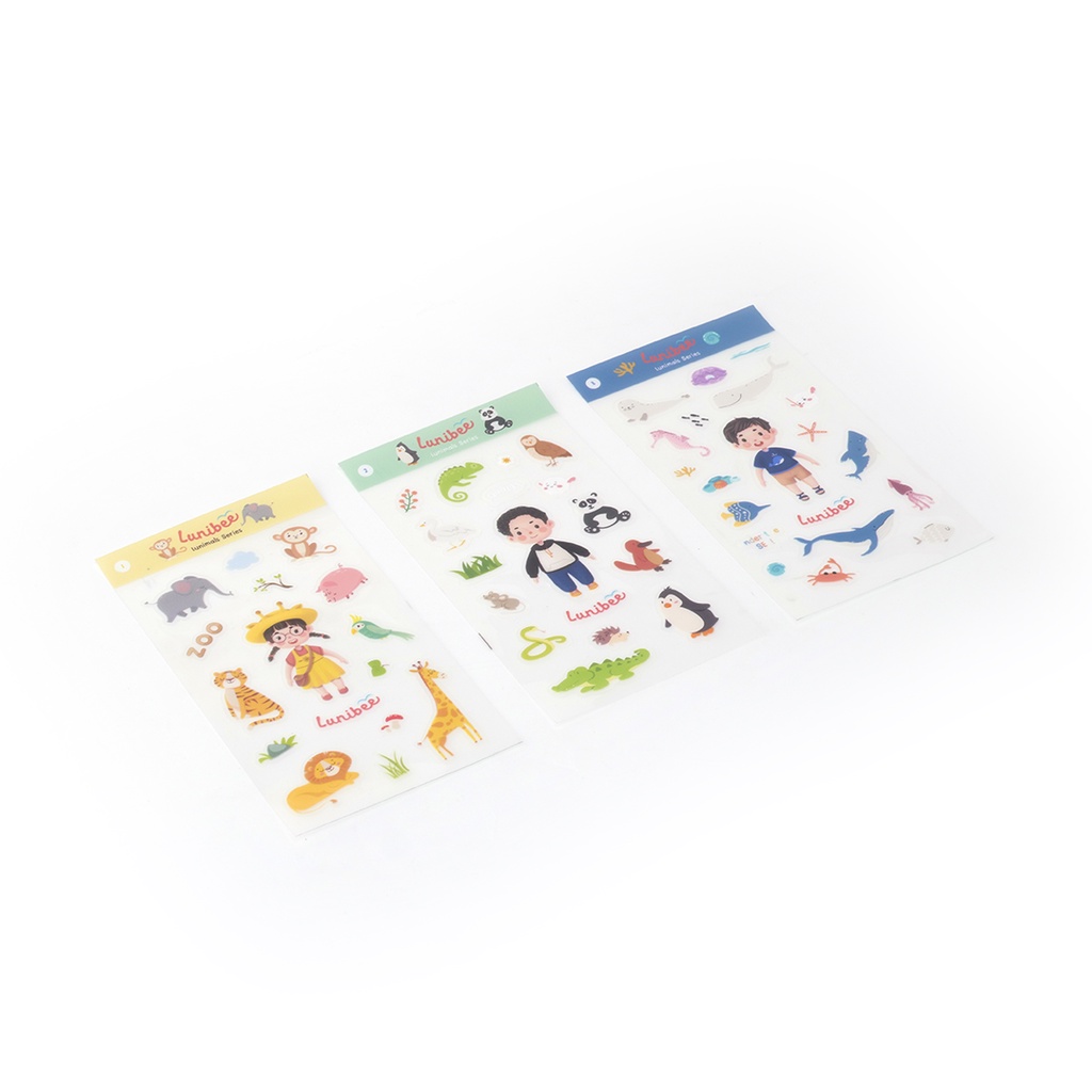 

Sticker set Lunimal Series Hewan Binatang Sticker Pack Lunibee