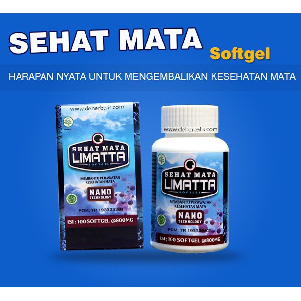 (BAYAR DI RUMAH ) SEHAT MATA LIMATTA SOFTGEL ORIGINAL 100% ASLI / KEMASAN BARU WALATRA SEHAT MATA