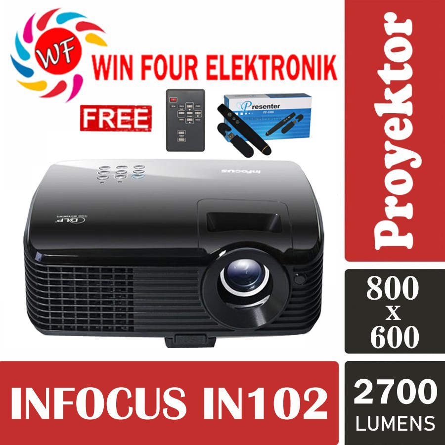 Infocus Proyektor IN102 / 2700 Lumens / 2800 : 1 / Proyektor Infocus / Infocus / Proyektor