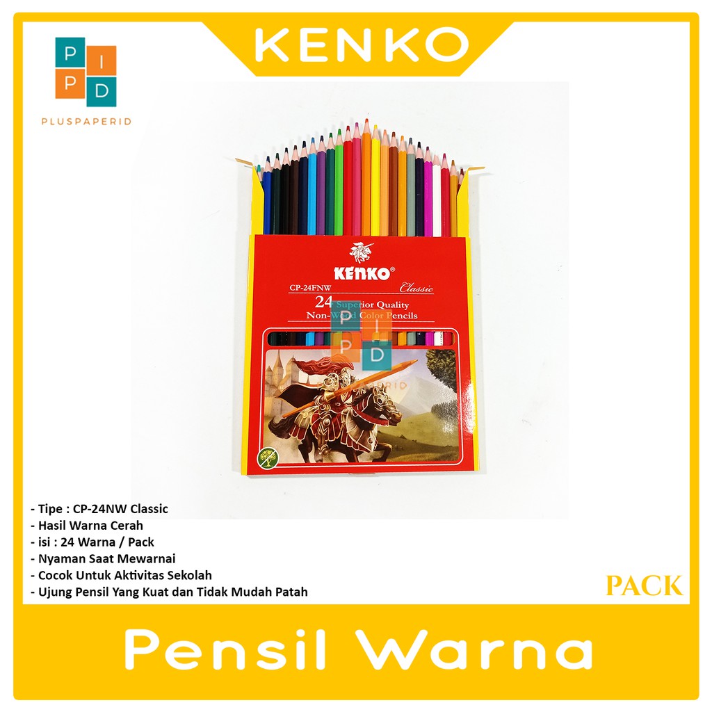 

Kenko - Color Pencil Pensil Warna 24 Warna CP-24FNW - Set