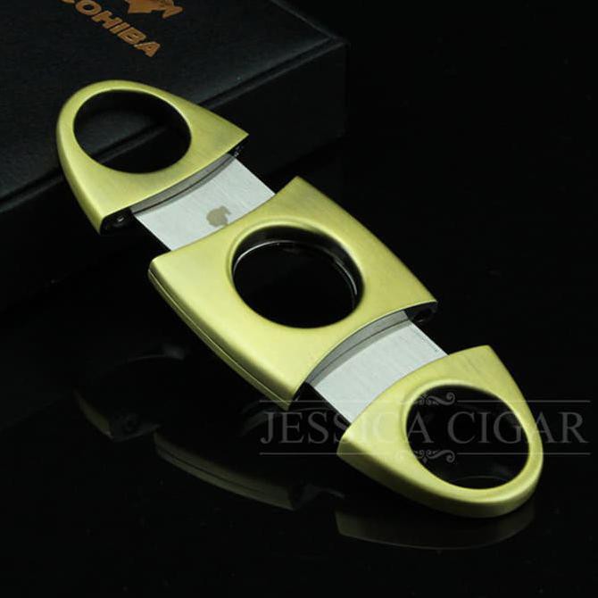 Cohiba cigar cutter, Luxury cigar cutter, Pemutung cerutu gold platted