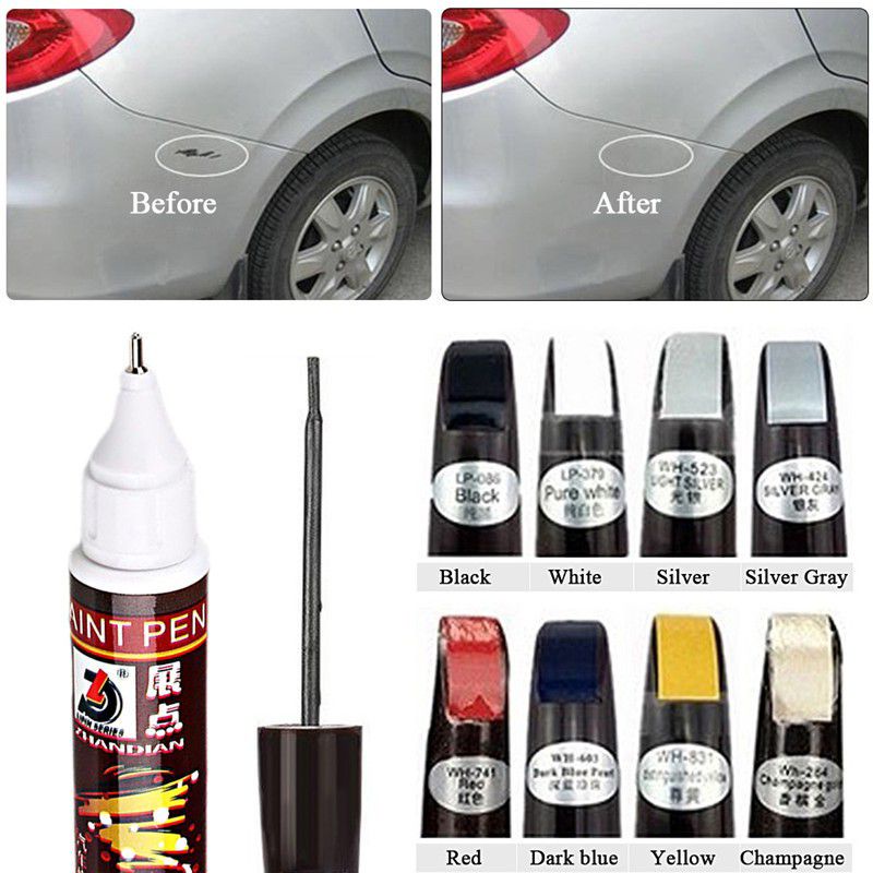 Titanium Grey Metalik Abu Abu Spidol Cat Penghilang Baret Lecet Noda Mobil Motor Permanen Pen Paint Fix Pro Scratch Remover