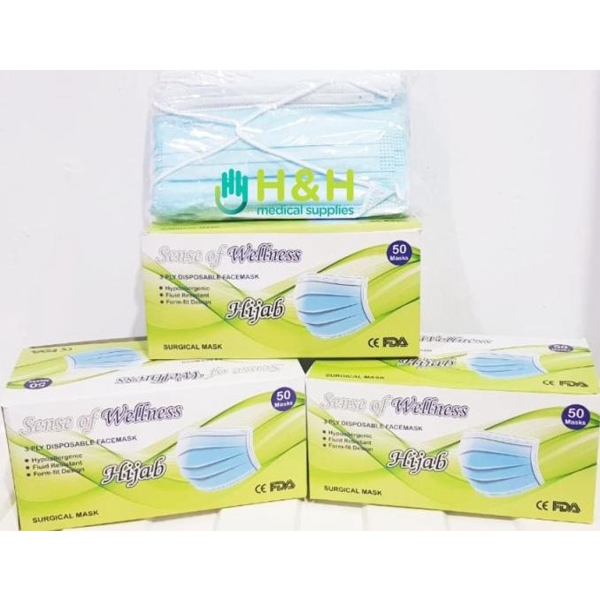 Masker Jilbab Wellness / Masker Jilbab 3ply / Masker Wellness / Masker