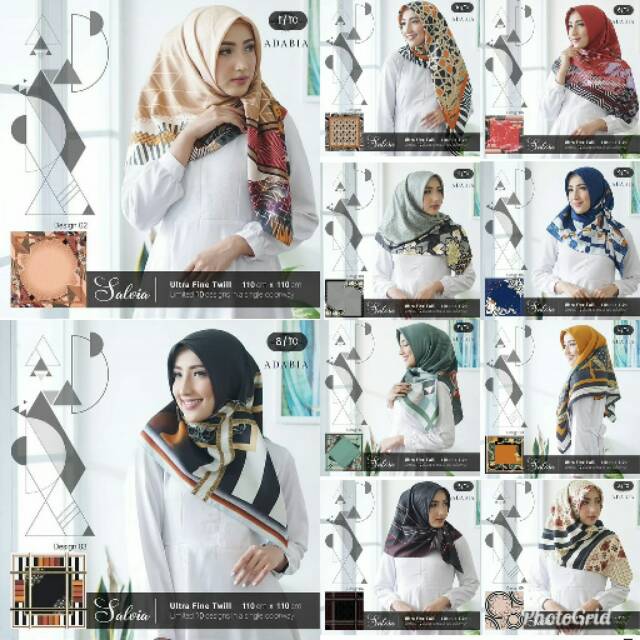 Jilbab segi empat Salvia | Adabia scraft | jilbab segiempat Adabia ori | jilbab segi empat