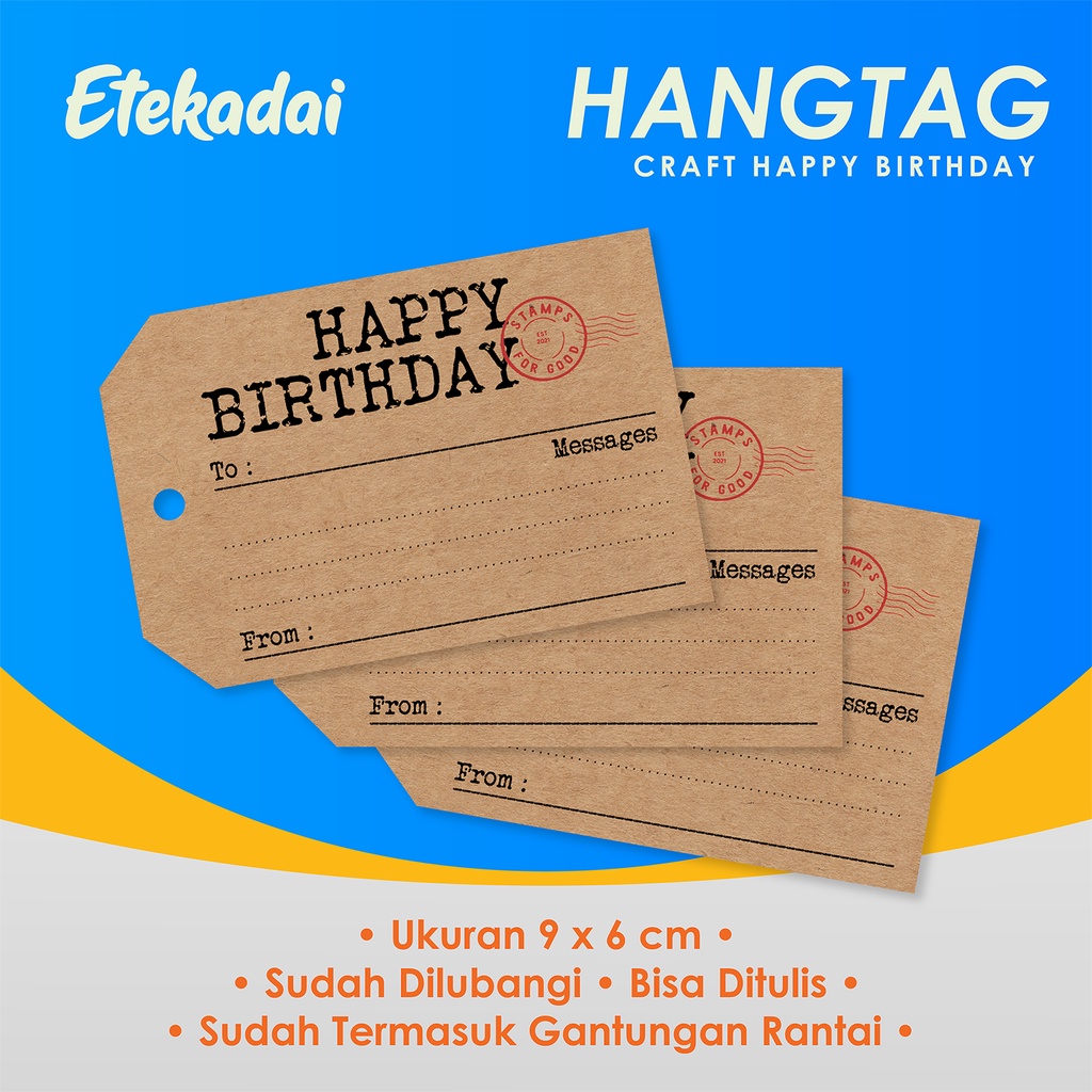 

HANG TAG CRAFT HAPPY BIRTHDAY