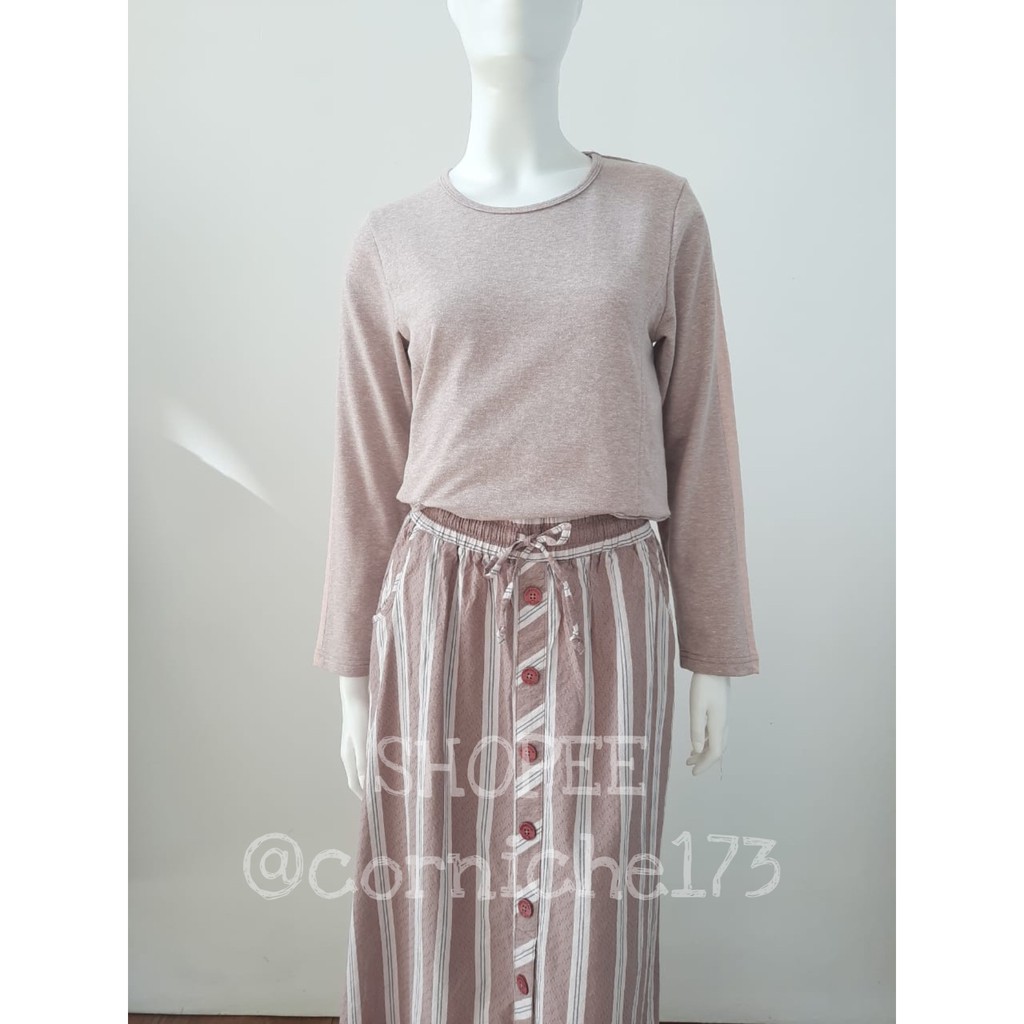 Corniche Carla Skirt Coklat Muda - TH52308 (Tidak termasuk atasan)