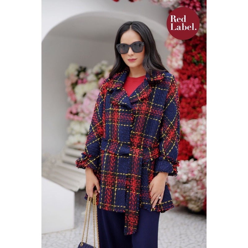 Benang Jarum Navy Brisa outer NEW with tag bukan buttonscarves preloved bukan Ria Miranda preloved