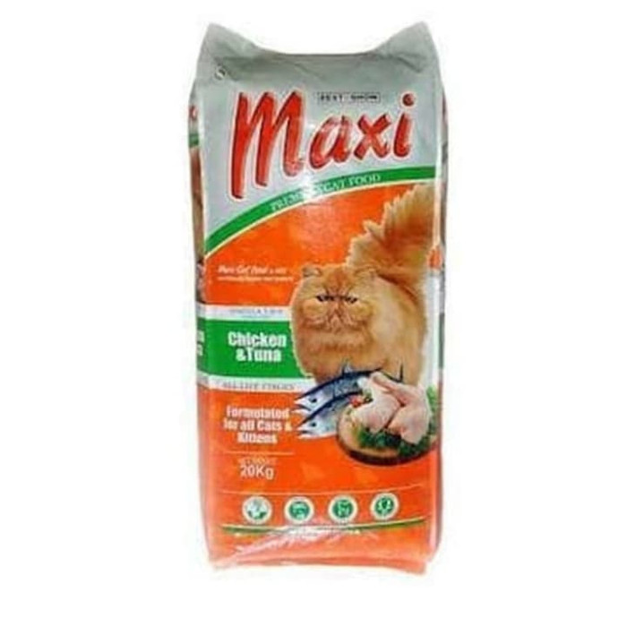 PROMO makanan kucing MAXI CAT repack 1kg - rasa tuna ayam