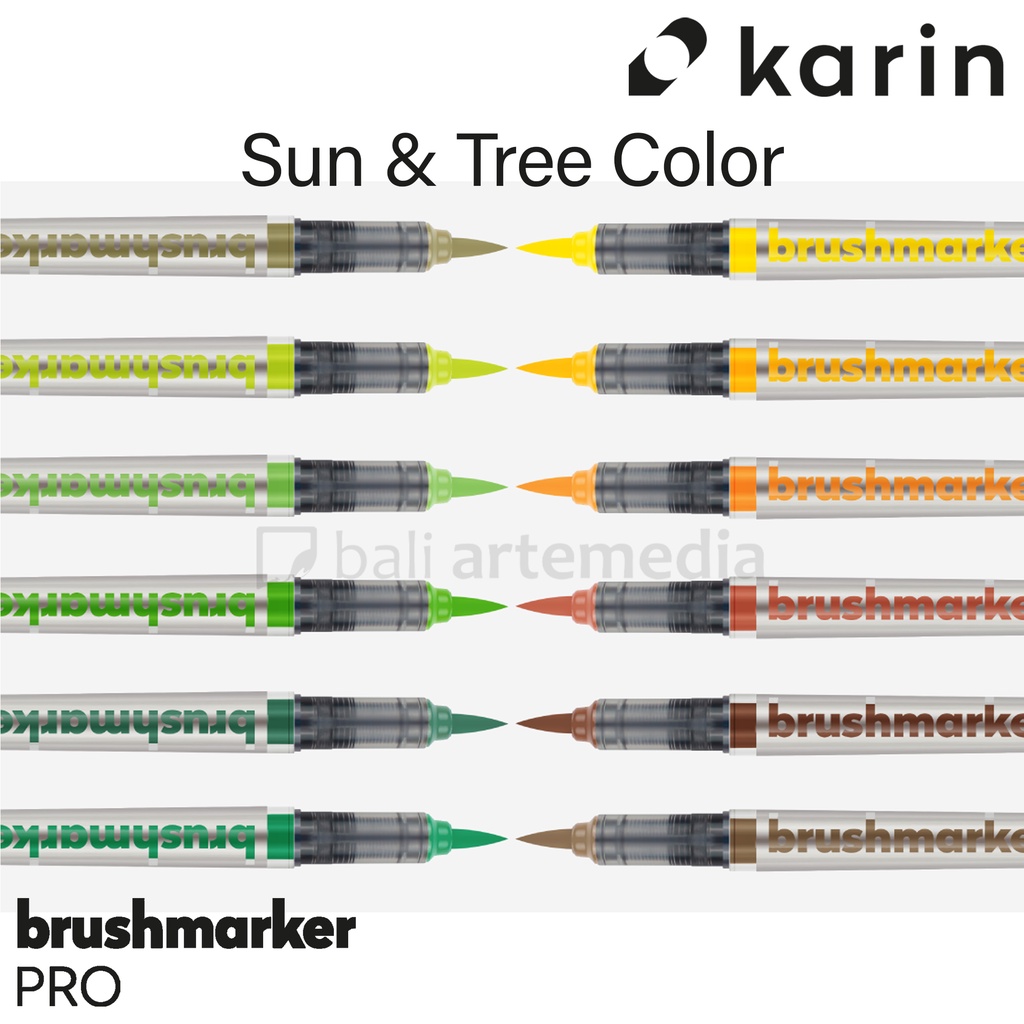 Kuas Melukis Alat Menggambar Anak Karin Brush MarkerPro Sun &amp; Tree Color (3/6) Terlaris By Bali Artemedia