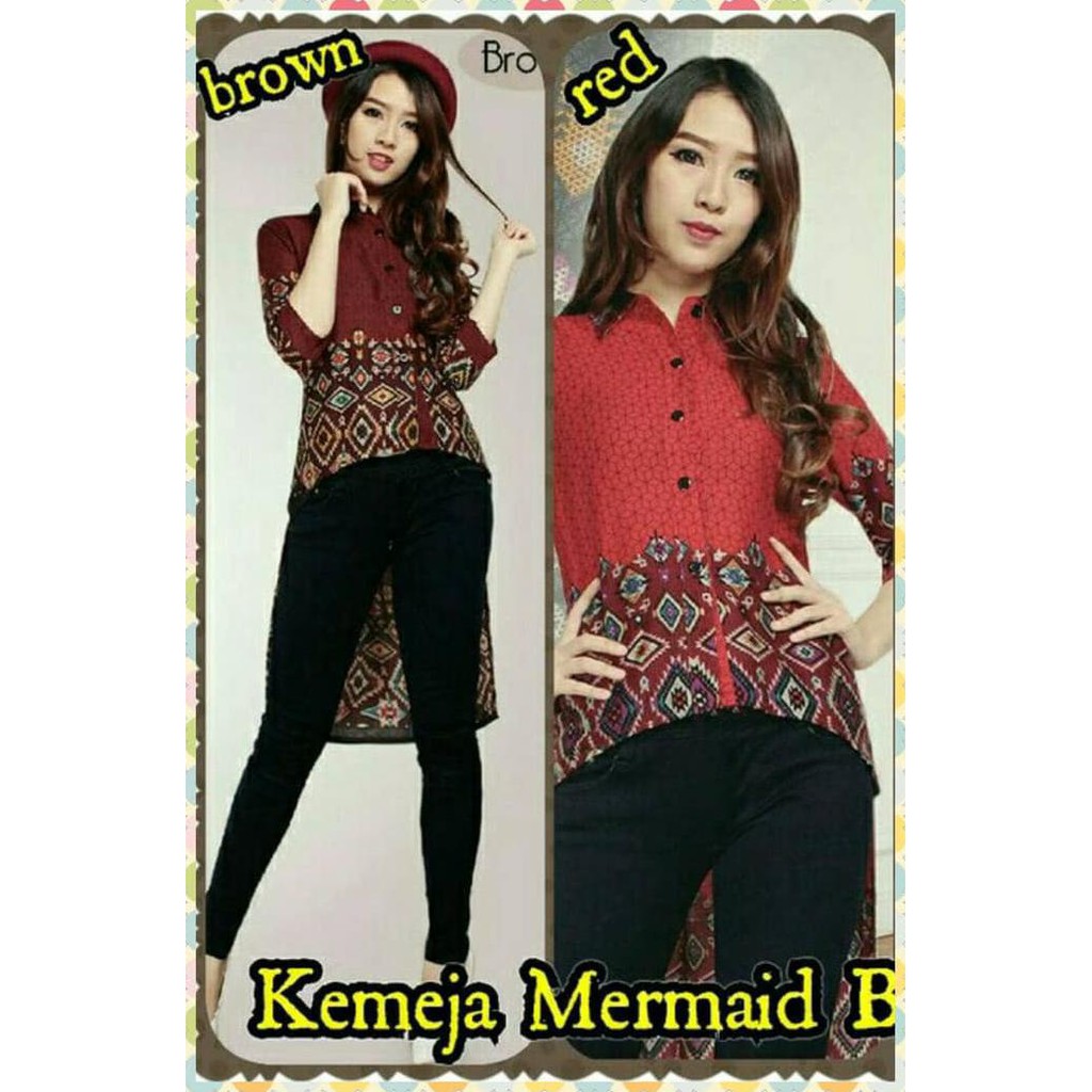 Kemeja Mermaid Batik Laila HIGH QUALLITY