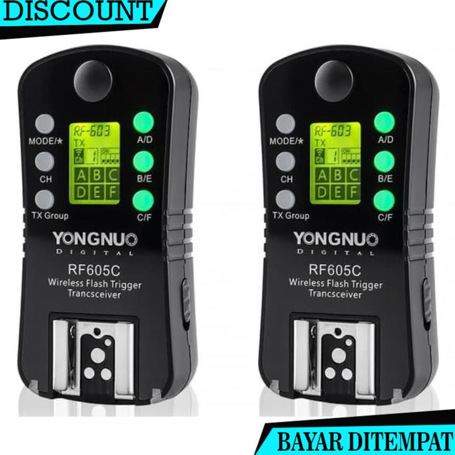 (BAYAR DITEMPAT) YONGNUO FLASH TRIGGER RF-605-C WIRELESS TRANSCEIVER KIT FOR CANON NA2816