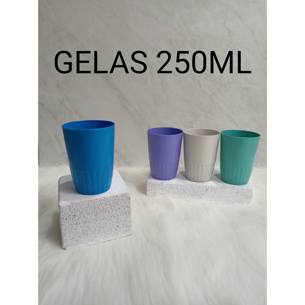 HPP - GELAS 250ml  - GELAS PLASTIK - GELAS WARNA - GELAS TEH - GELAS PROYEK - GELAS KECIL - GELAS PLASTIK MURAH