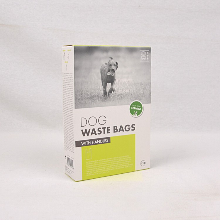 

Pet Poop Bags MPETS Waste Bags Green Grass Scented w/ Handle 120pcs