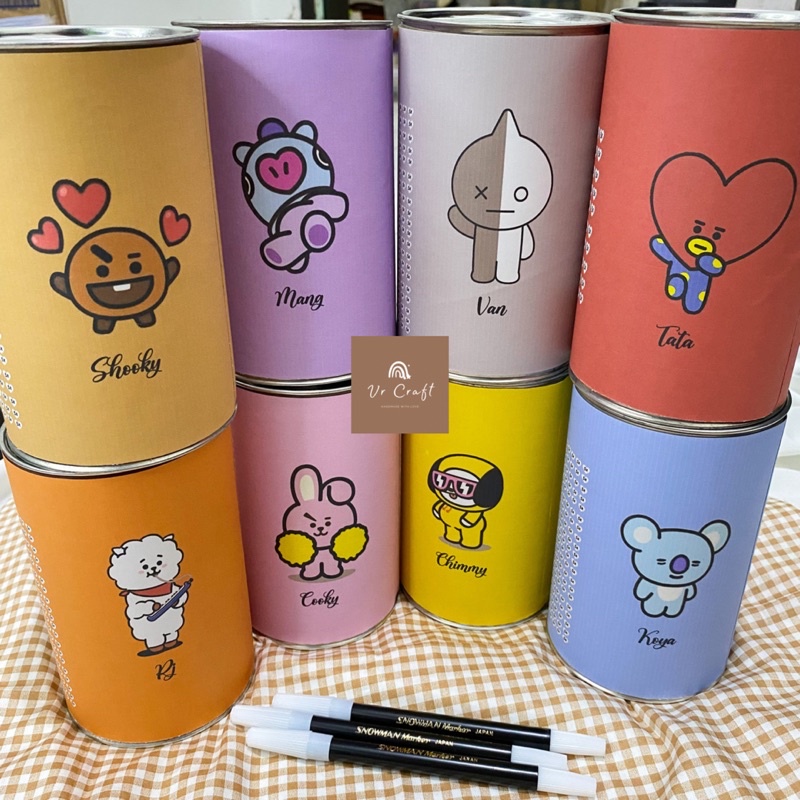 Celengan target BTS Free Spidol/ Celengan BT21/ Celengan Target BTS