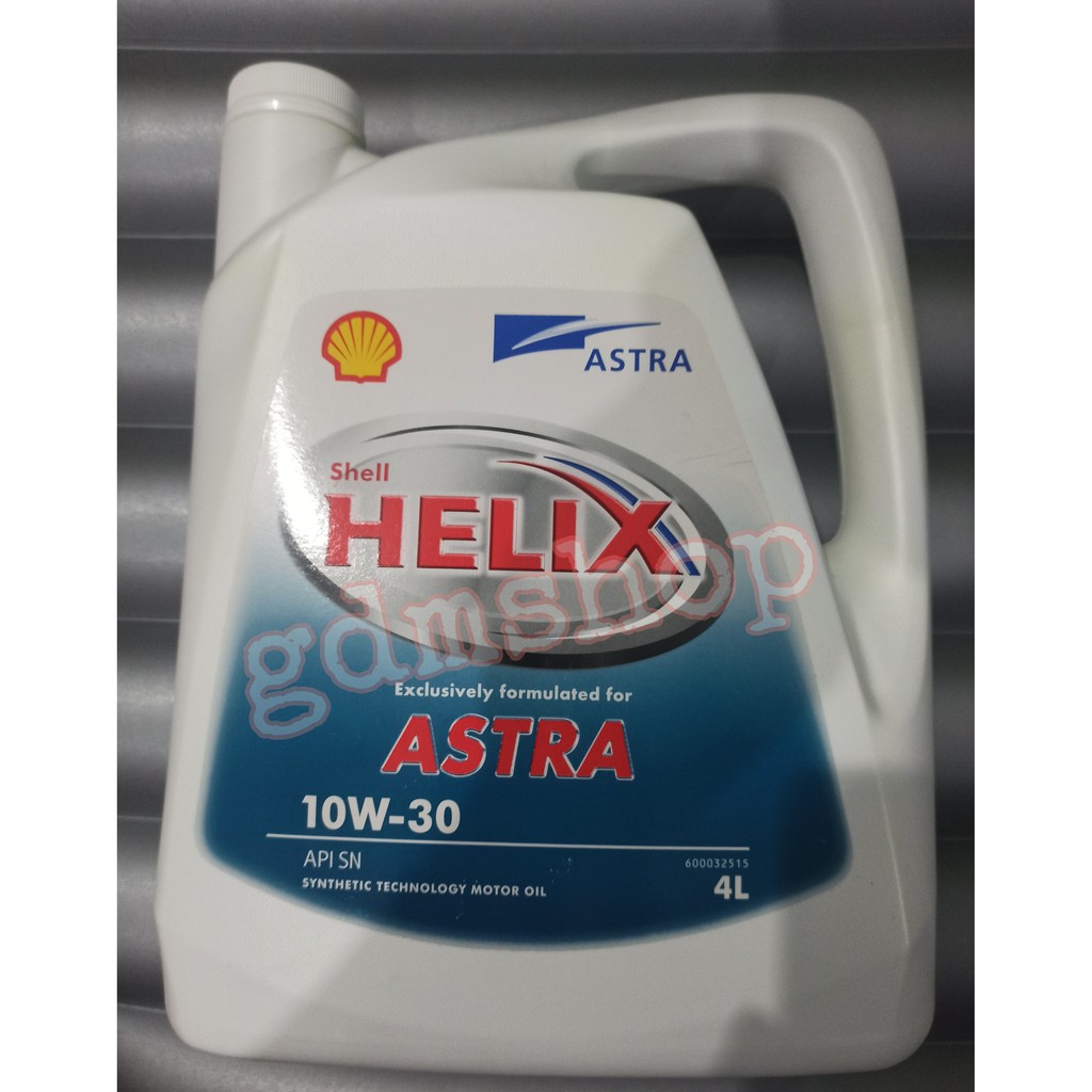 Shell helix astra 10w-30 fully syntetic 4L