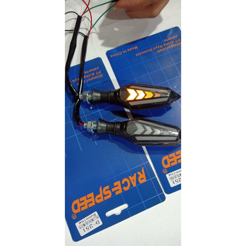 lampu sen riting led running universal vario cb cbr r15 ninja vixion tiger byson mx king rxk megapro