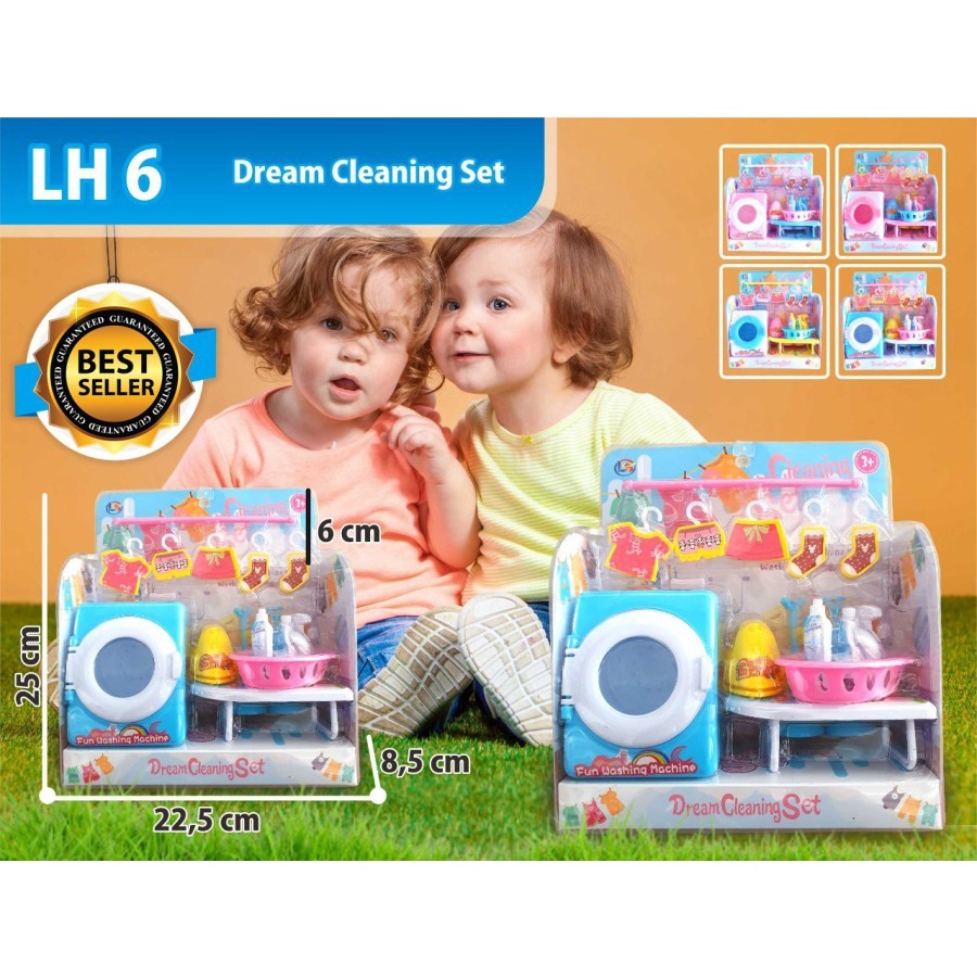 Mainan Mesin Cuci Anak Cleaning Set LH6 washing machine - Mainan Mesin Cuci Anak Perempuan