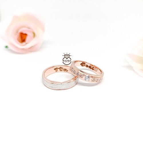 CINCIN NIKAH CINCIN COUPLE BERBAHAN PALLADIUM DAN EMAS PUTIH