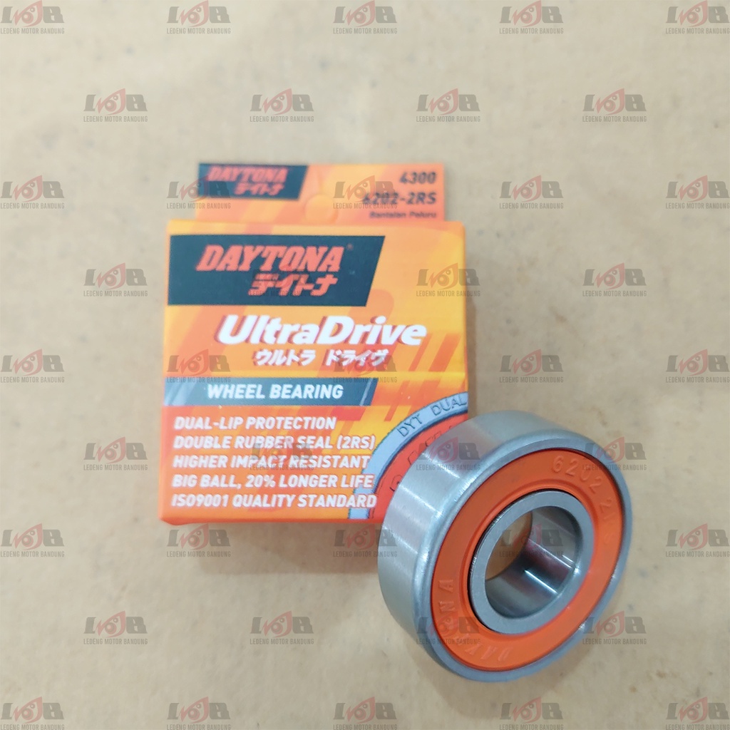 Daytona Laher 6202 2RS Ball Bearing Roda Velg Motor Bebek Sport Universal