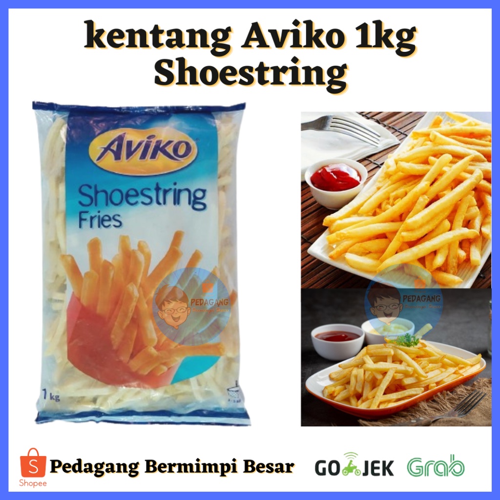 Kentang Aviko 1Kg Shoestring/ Kentang Shoestring 1kg/ Kentang Aviko/ Kentang Goreng/ French Fries