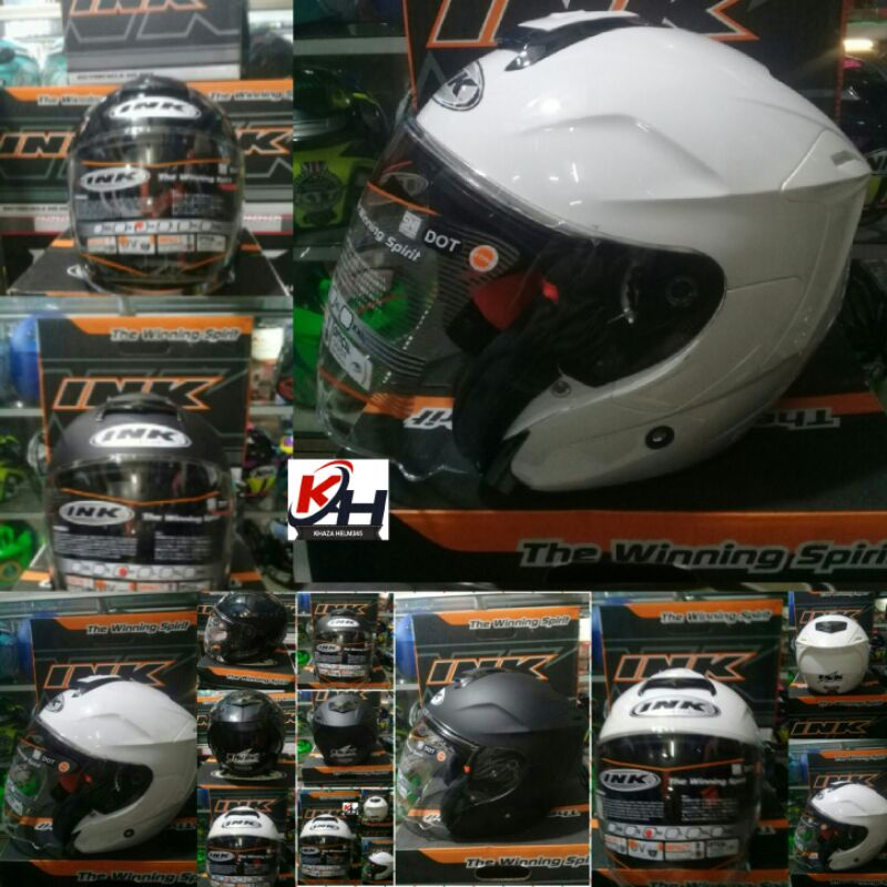 HELM INK DYNAMIC PUTIH/hitam/HITAM DOF//ORIGINAL