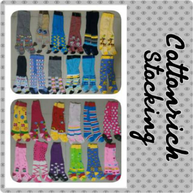 Legging bayi motif Isi 4pcs - Legging Bayi Motif 0-12M