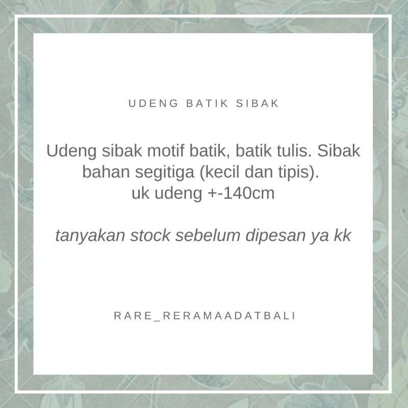 udeng batik sibak,batik tulis