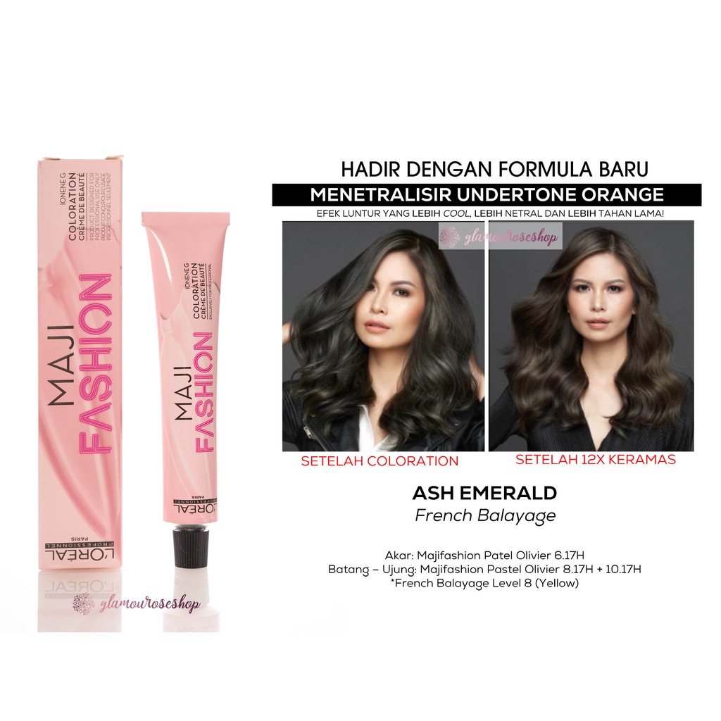 ❤️Bundling❤️ Loreal Majirel Maji Fashion 50ml + Oxydant 6% + 2xHair Spa Sachet Free Sarung Tgn Latex