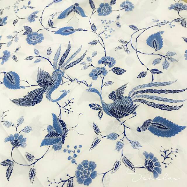 Batik Porcelain Biru Putih