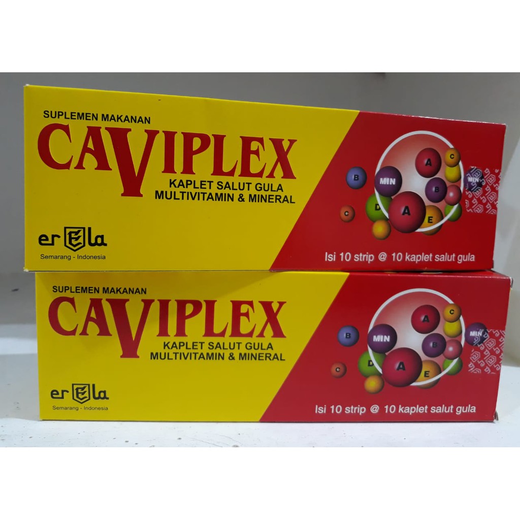 Caviplex Multivitamin / Caviplek CDEZ Isi 100 Kaplet / Zinc / Vitamin A / B Komplek / C / D3 / E