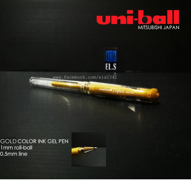 

☃ Uni-ball Signo Broad Pen Gel Gold ♠