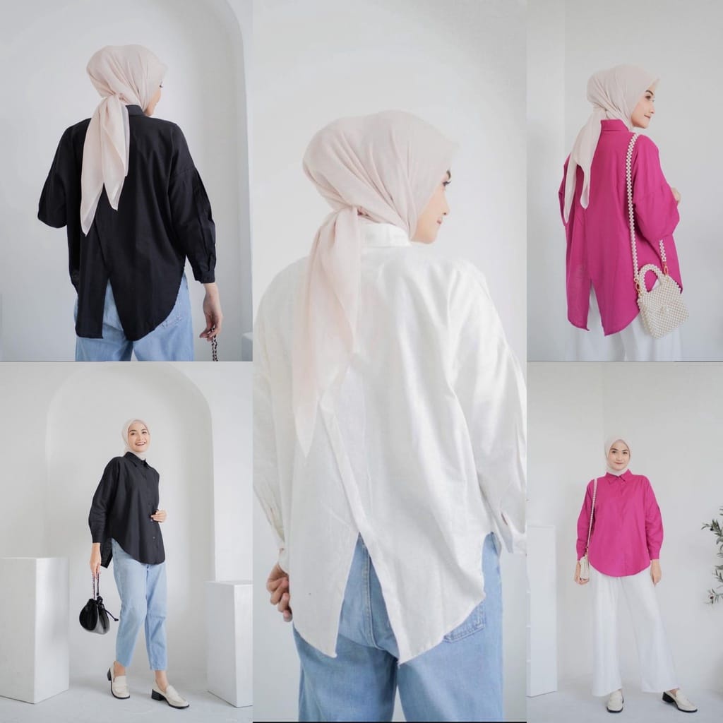 Kemeja Nelka Oversize Wanita / Nelka Shirt / Kemeja Linen Oversize