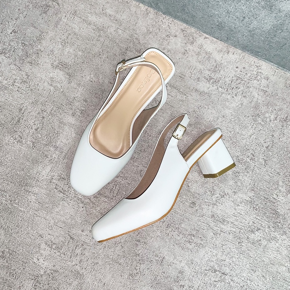 SOLACE - 5 cm Block Heels - RHEA White