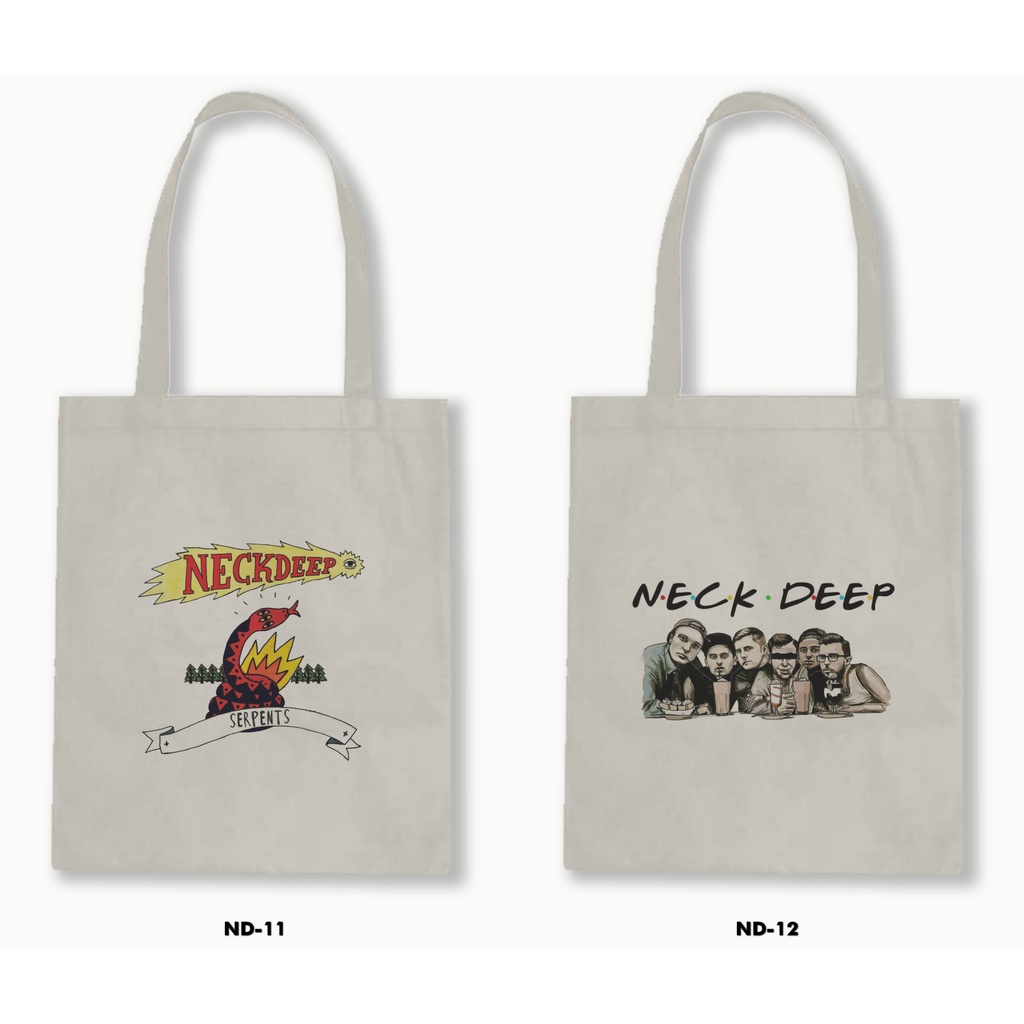 TOTE BAG BLACU - NECK DEEP 01