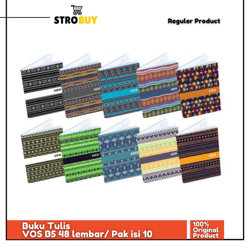 

Buku Tulis VOS B5 48 lembar/ Pak isi 10