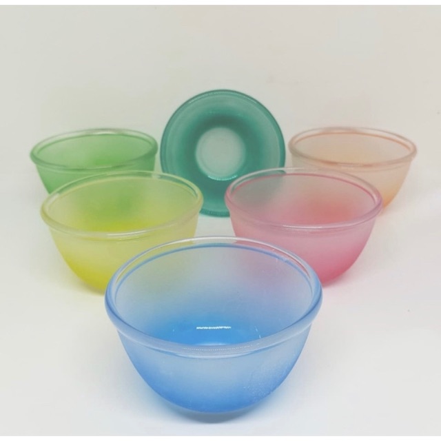 Kobokan sambel kaca warna mangkok kecil