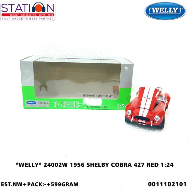 WELLY 24002W 1956 SHELBY COBRA 427 RED 1-24