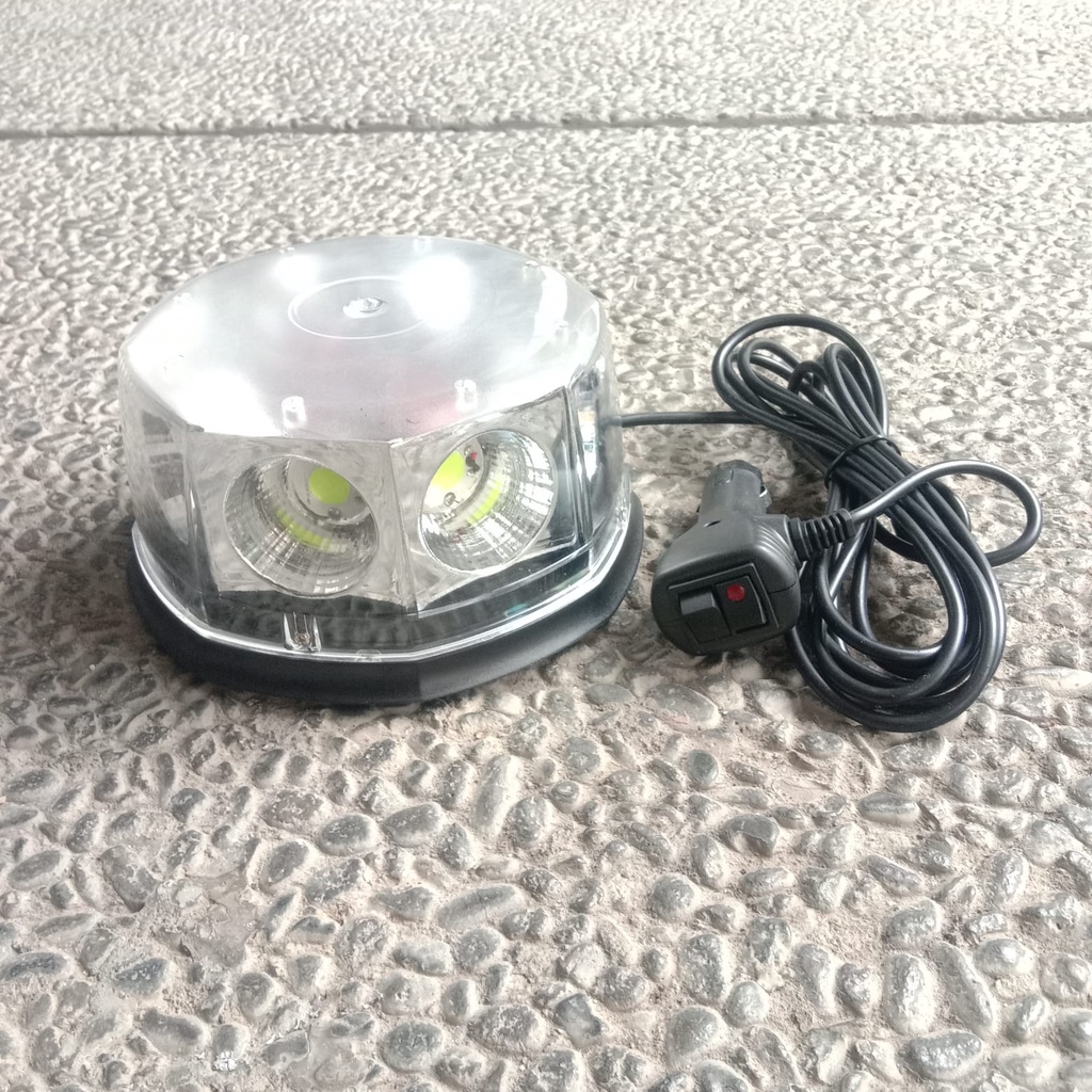 Lampu Rotary Beacon LED Tambang Volvo Scania 12V 24V