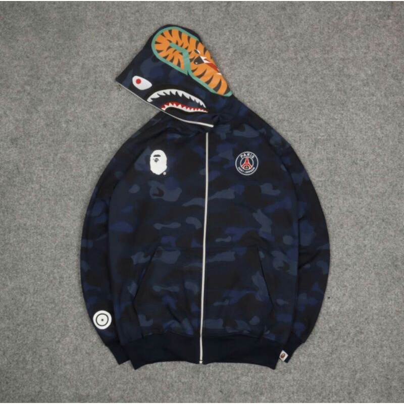 Hoodie zipper a bathing ape neoprene shark full zip