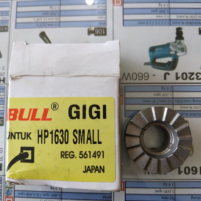BULL Gear kecil bor beton 13mm makita HP1630 HP 1630