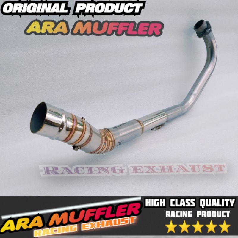 pipa leher knalpot racing Suzuki Satria Fu 150 Karbu semi stainless