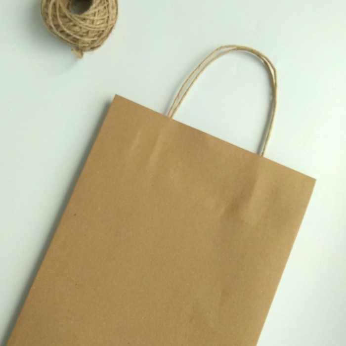 

Paperbag / paperbag / goodie bag tali kertas : Kraft liner 150gr