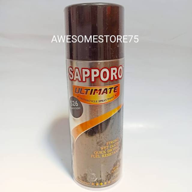 SAPPORO ULTIMATE S26 BLACK DOFF Hitam Doff Cat Semprot Pilox Pylo